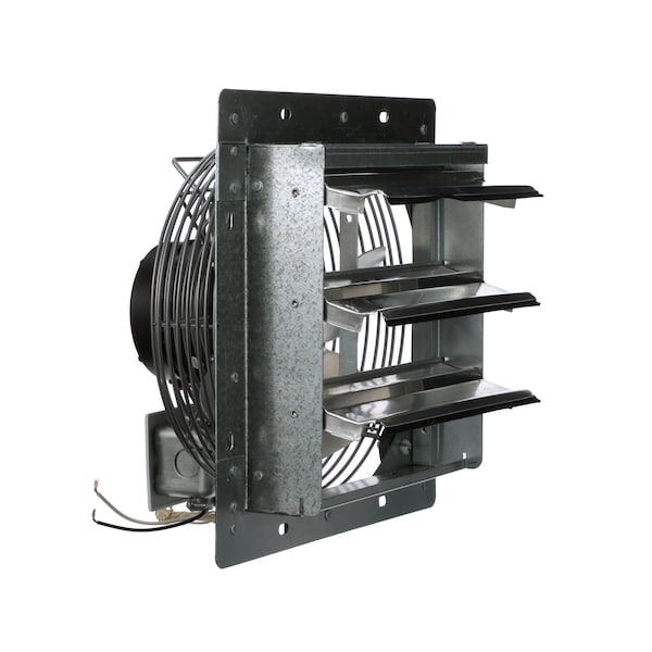 Exhaust Fan, 10" TEAO Motor, 120V, With Shutter, 1/12HP, 3-Speed, Gray